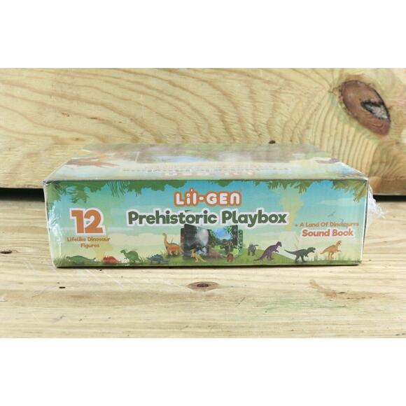New Lil-Gen Prehistoric Playbox Sound Book Dinosaur Figures Sound Kids Sealed - Picture 2 of 3
